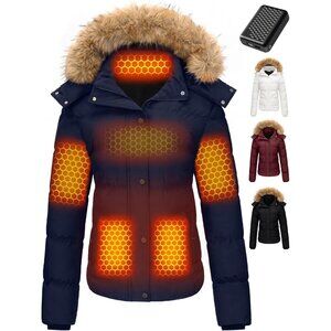 Graphene Heated Jacket For Women 12V 18400mAh Fast Charge With Large Capacity